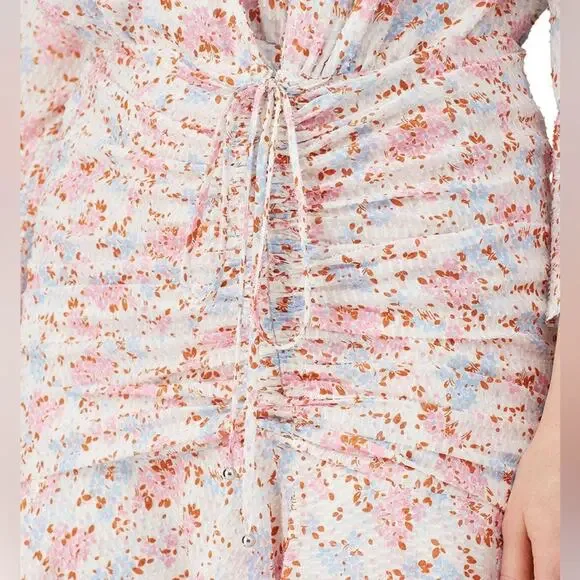Veronica Beard Floral Silk Sean Mini Dress Size 8 - Picture 2 of 14